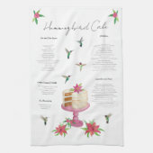 Hummingbird Cake Recipe Kitchen Towel Theedoek (Verticaal)