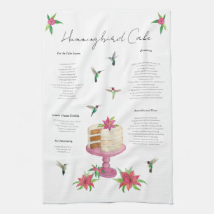 Hummingbird Cake Recipe Kitchen Towel Theedoek
