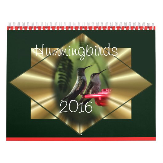 Hummingbird Calendar 2016- change year as required Kalender (Hoes)