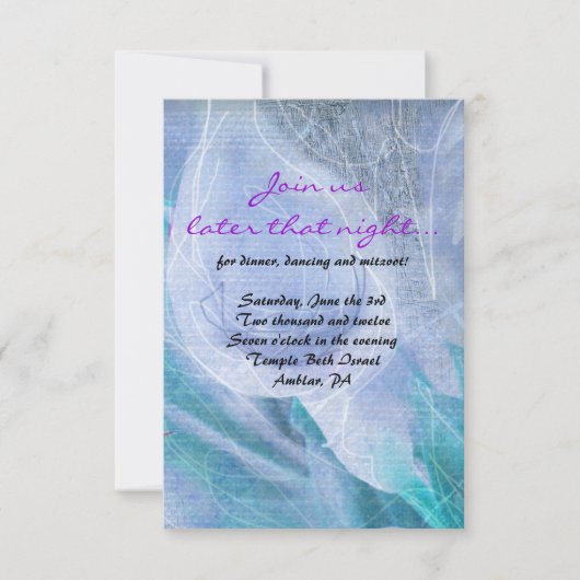 HUMMINGBIRD & CALLA LILY Bat Mitzvah Party Kaart (Voorkant)