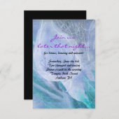 HUMMINGBIRD & CALLA LILY Bat Mitzvah Party Kaart (Voorkant / Achterkant)