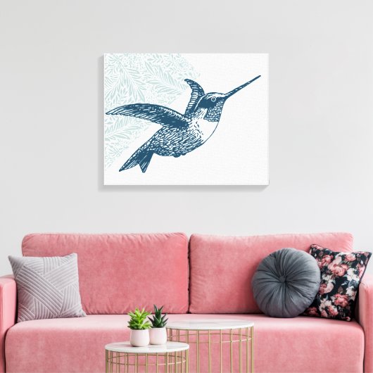  Hummingbird Canvas Afdruk (Insitu (Woonkamer))