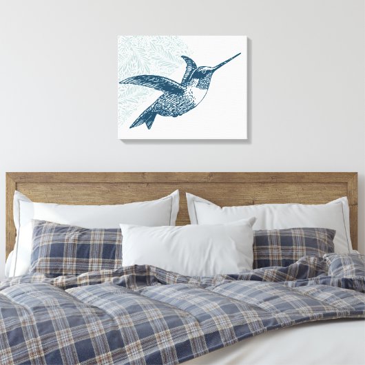  Hummingbird Canvas Afdruk (Insitu (Slaapkamer))