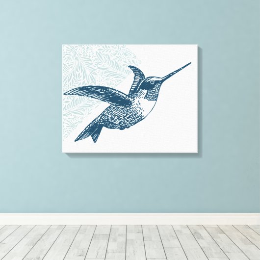  Hummingbird Canvas Afdruk (Insitu (Houten vloer))