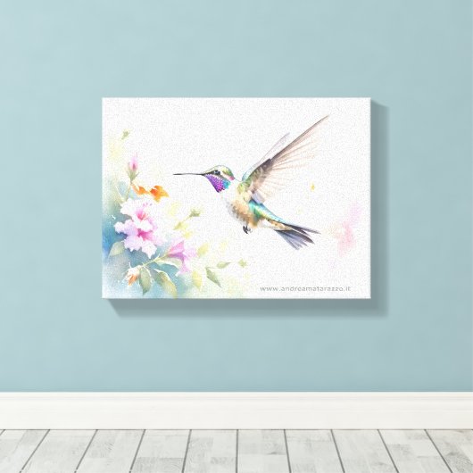 Hummingbird Canvas Afdruk (Insitu (Houten vloer))
