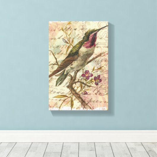  Hummingbird Canvas Afdruk (Insitu (Houten vloer))