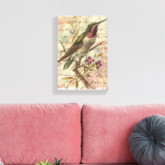  Hummingbird Canvas Afdruk (Insitu (Woonkamer))