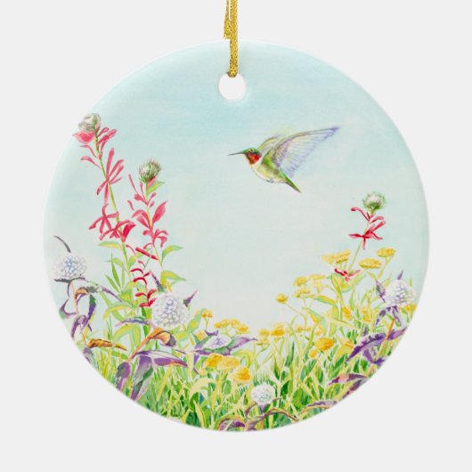 Hummingbird Ceramic Ornament (Achterkant)
