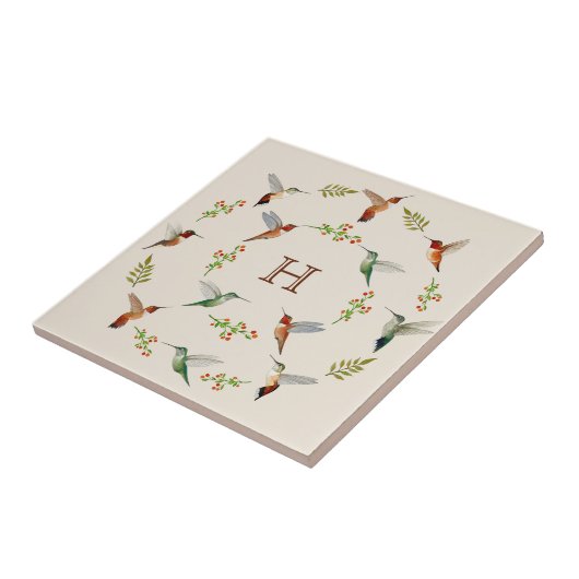 Hummingbird Ceramic Tile Tegeltje (Zijkant)