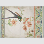 Hummingbird  Chinoiserie Floral Decoupage Tissuepapier (Voorkant)
