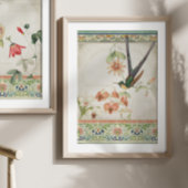 Hummingbird  Chinoiserie Floral Decoupage Tissuepapier
