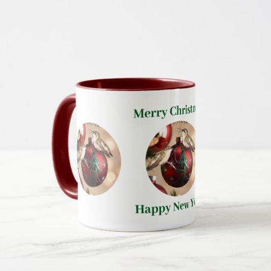 Hummingbird Christmas Coffee Cup Mok (Voorkant links)