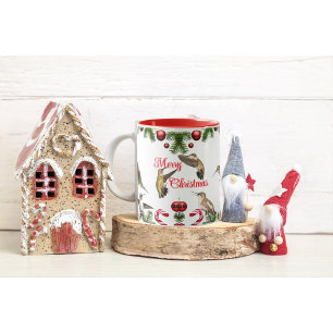 Hummingbird Christmas Coffee Cup Mok