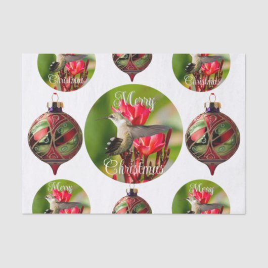 Hummingbird Christmas Tissue Paper Tissuepapier (Voorkant)