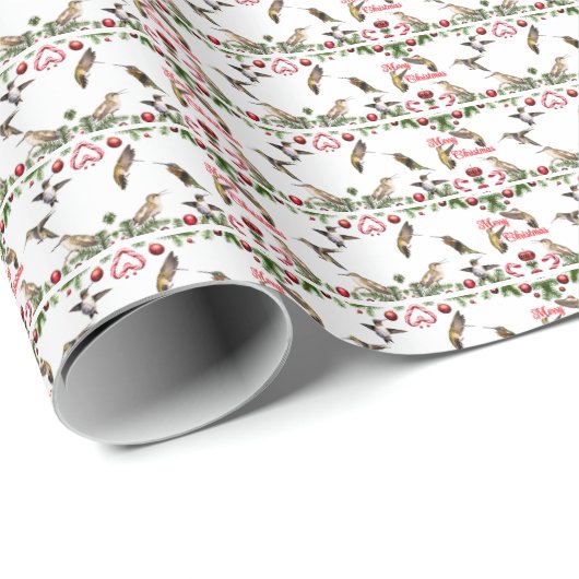 Hummingbird Christmas Wrapping Paper Cadeaupapier (Rol Hoek)