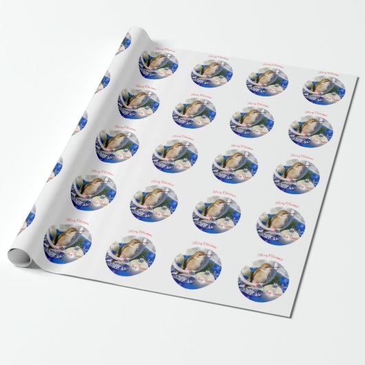 Hummingbird Christmas Wrapping Paper Cadeaupapier (Uitgerold)