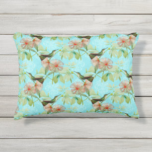 Hummingbird Colibri Green Leaf Spring Vibes Buitenkussen