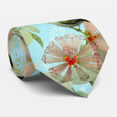 Hummingbird Colibri Green Leaf Spring Vibes Stropdas (Opgerold)