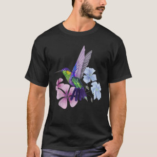 Hummingbird Colibri Snowcap Bird Flowers Tropisch T-shirt