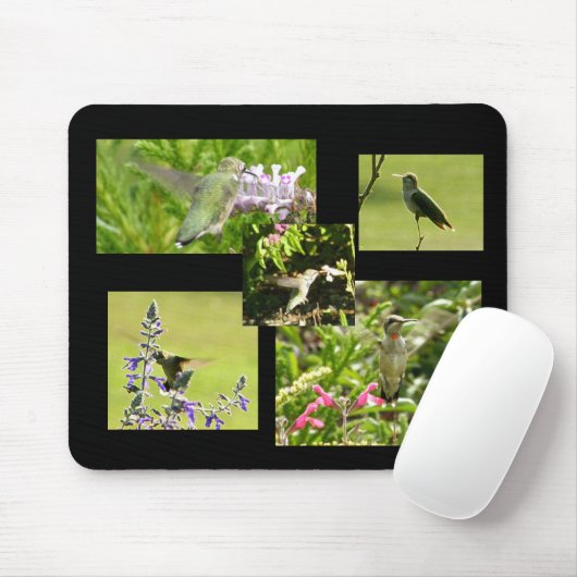 Hummingbird Collage Muismat (Met muis)