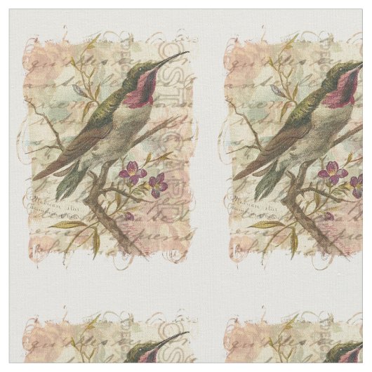 Hummingbird  Collage Stof (Close Up)