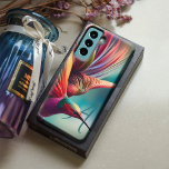 Hummingbird Colorful Waves Monogram Humming Bird Samsung Galaxy Hoesje<br><div class="desc">Deze Hummingbird-kunst wordt een prachtig telefoongeval in surrealistische golven van kleurrijke beweging. Zijn vleugels draaien in een regenboogtornado, waardoor het een unieke vermelding is voor vogelliefhebbers, en het is verder geïndividualiseerd met de toevoeging van je monogram. De triadische kleuren van blauwgroen, oranje en magenta combineren om de lijnen tussen realistisch...</div>