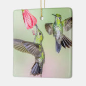 Hummingbird Couple Flying Together Name Keramisch Ornament (Links)