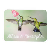 Hummingbird Couple Flying Together Personalized Magneet (Horizontaal)