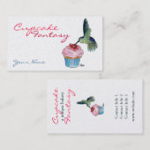Hummingbird Cupcake Custom Visitekaartje (Voorkant / Achterkant)