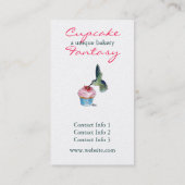 Hummingbird Cupcake Custom Visitekaartje (Achterkant)