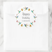 Hummingbird Custom Birthday Sticker (Tas)
