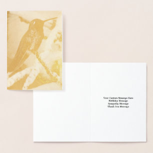 Hummingbird Custom Message Card Folie Kaarten