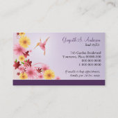 Hummingbird Daisy Aesthetics Salon Visitekaartje (Achterkant)