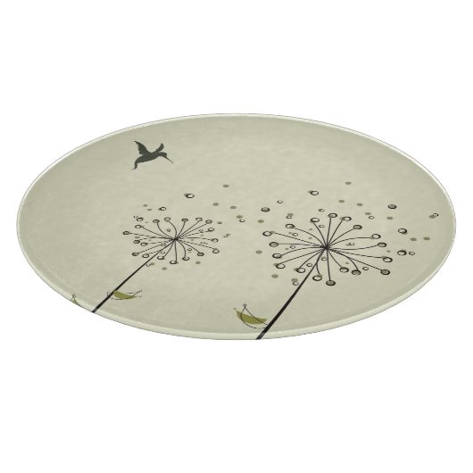 Hummingbird & Dandelion Snijplank (Hoek)