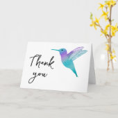 Hummingbird Dank je groet Kaart (Gele Bloem)