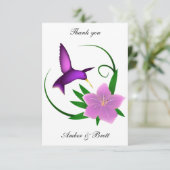 "Hummingbird", dank u. Kaart (Staand voorkant)