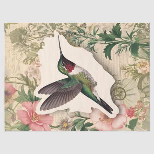 Hummingbird Decoupage Tissue Paper Tissuepapier (Voorkant)