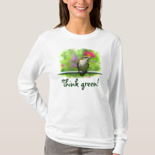 Hummingbird denkt groen t-shirt
