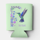 Hummingbird Design Botanische Bloemen Vogelliefheb Blikjeskoeler (Achterkant)