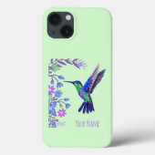 Hummingbird Design Botanische Bloemen Vogelliefheb Case-Mate iPhone Case (Achterkant)