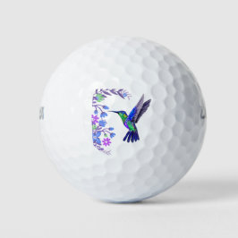 Hummingbird Design Botanische Bloemen Vogelliefheb Golfballen
