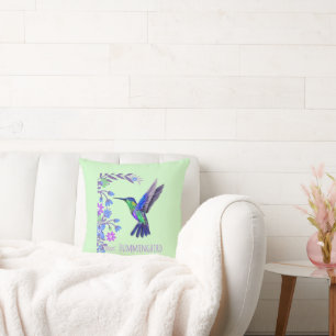 Hummingbird Design Botanische Bloemen Vogelliefheb Kussen