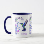 Hummingbird Design Botanische Bloemen Vogelliefheb Mok (Links)