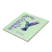 Hummingbird Design Botanische Bloemen Vogelliefheb Tegeltje (Zijkant)