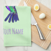 Hummingbird Design Botanische Bloemen Vogelliefheb Theedoek (Quarter Fold)