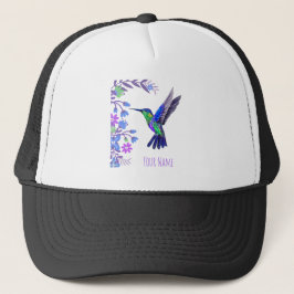 Hummingbird Design Botanische Bloemen Vogelliefheb Trucker Pet