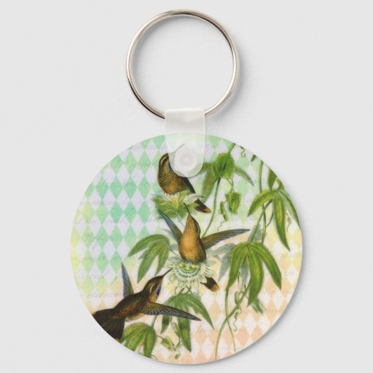 Hummingbird Digital Art Sleutelhanger (Voorkant)