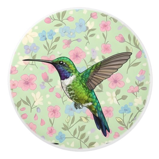 Hummingbird Door Pull Keramische Knop (Voorkant)