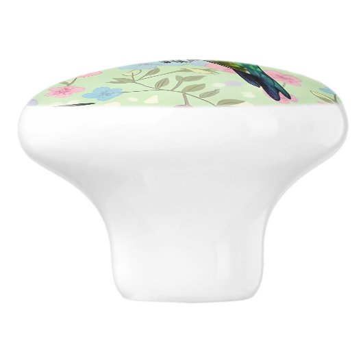 Hummingbird Door Pull Keramische Knop (Zijkant)