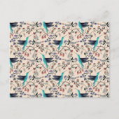 Hummingbird & Dragonfly William Morris Style Briefkaart (Voorkant)